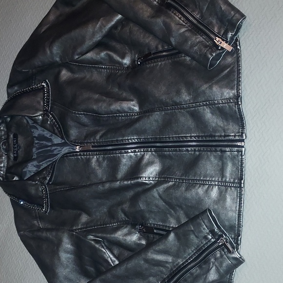 Baccini faux leather moto jacket - Picture 7 of 10